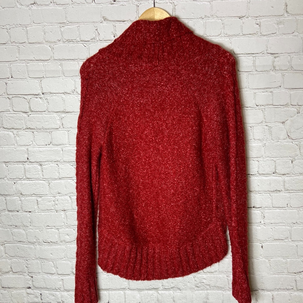 Nine West Red Cowl-neck Cardigan Small - Picture 3 of 5